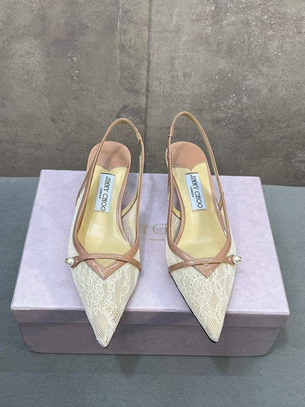 Jimmy 26 Amita Pump 45mm Beige Mesh 682975