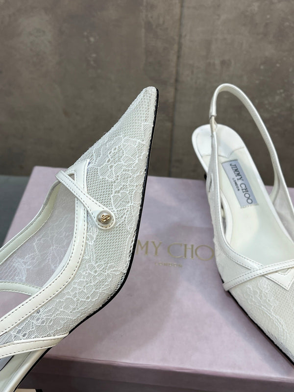 Jimmy 26 Amita Pump 45mm White Mesh 682976