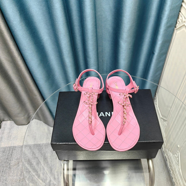 sandalo infradito cc 40 tutto in vitello rosa