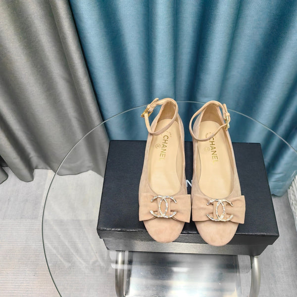 CC Mary Jane Beige Suede And Lambskin