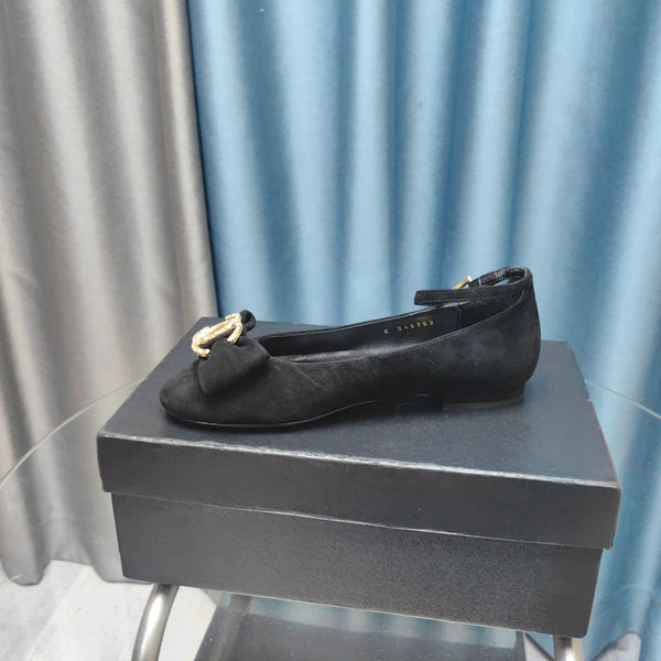 CC Mary Jane Black Bow Suede And Lambskin