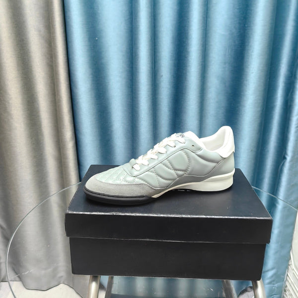 CC Sneaker Grigio Pelle Bovina Trapuntata e Scamosciata