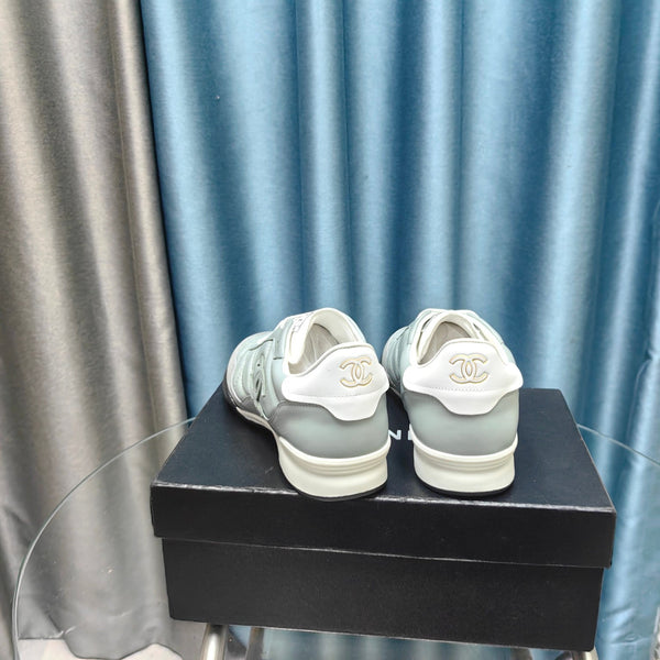 CC Sneaker Grigio Pelle Bovina Trapuntata e Scamosciata