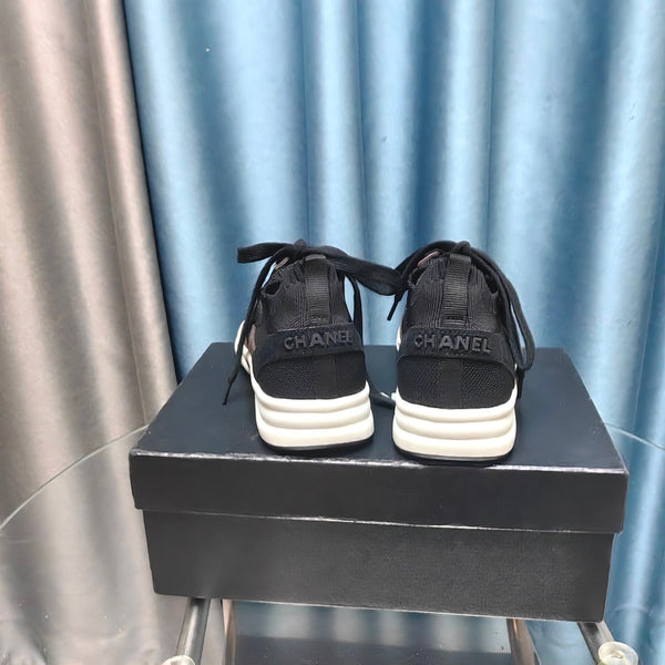 CC Sneaker Marrone Nero Pelle Scamosciata e Tessuto a Rete in Poliestere