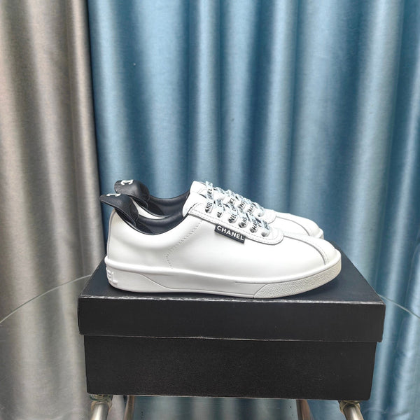 CC Low Sneaker White Black Cowhide