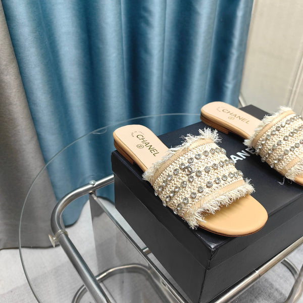 CC 25 Mule Rafia Strass