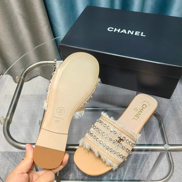 CC 25 Mule Rafia Strass