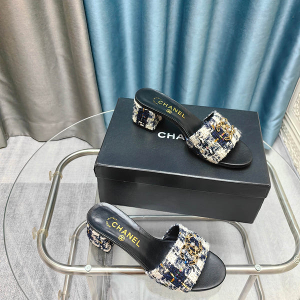 CC 25 Sandalo Tacco 5cm Tweed Mop