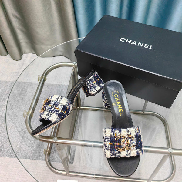 CC 25 Sandalo Tacco 5cm Tweed Mop