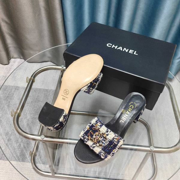 CC 25 Sandalo Tacco 5cm Tweed Mop