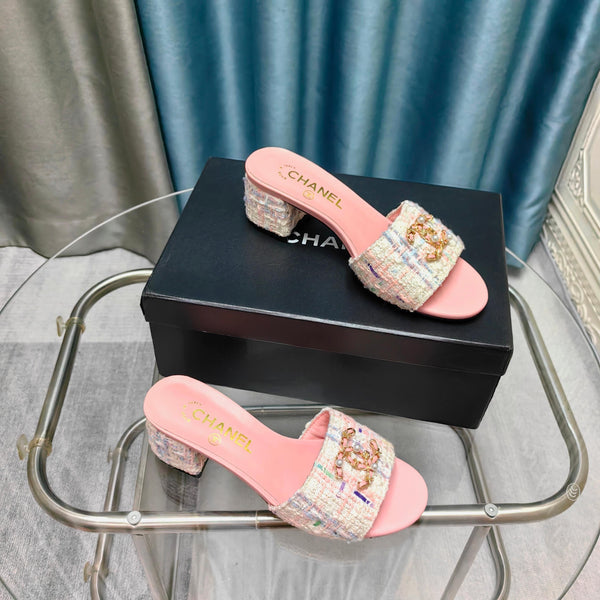 CC 25 Sandalo Tacco 5cm Tweed Mop