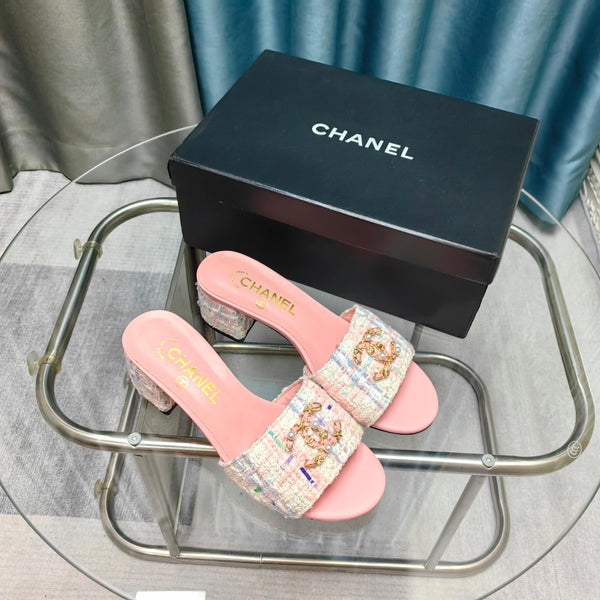 CC 25 Sandalo Tacco 5cm Tweed Mop