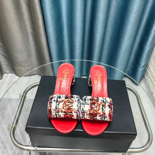 CC 25 Sandalo Tacco 5cm Tweed Mop