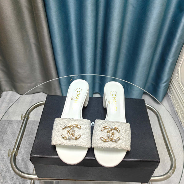 CC 25 Sandalo Tacco 5cm Tweed Mop