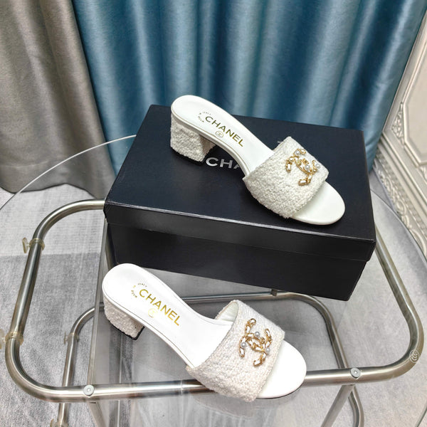 CC 25 Sandalo Tacco 5cm Tweed Mop