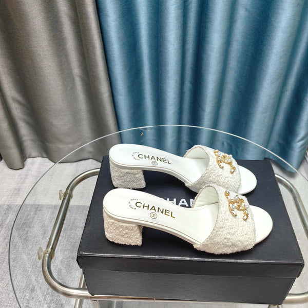 CC 25 Sandalo Tacco 5cm Tweed Mop