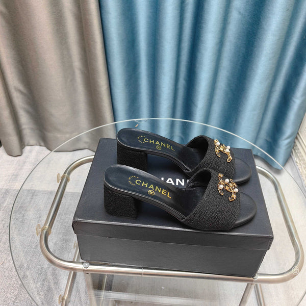 CC 25 Sandalo Tacco 5cm Tweed Mop