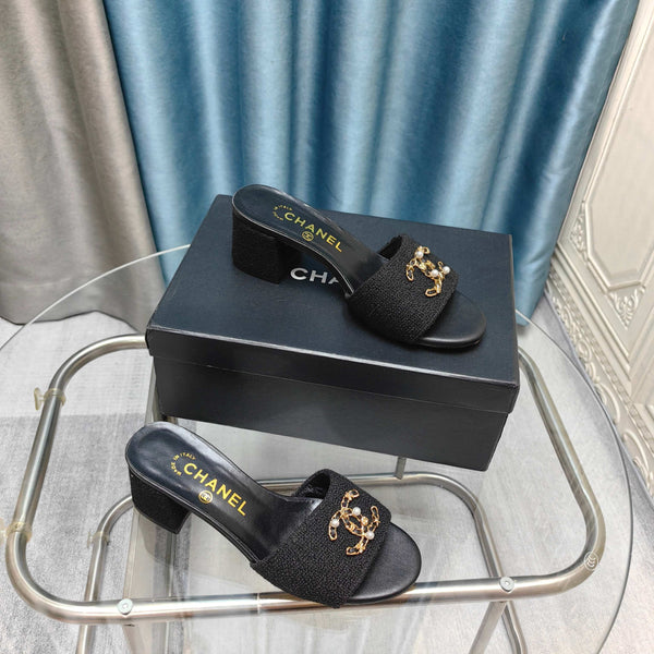 CC 25 Sandalo Tacco 5cm Tweed Mop