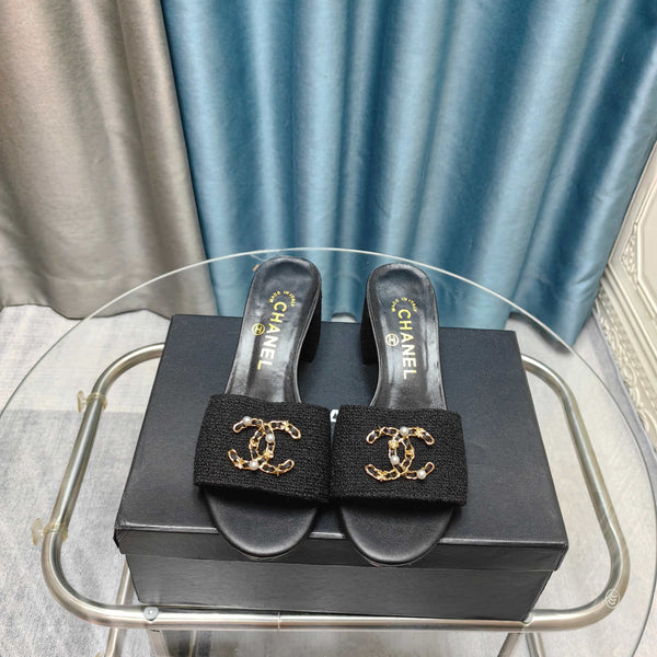 CC 25 Sandalo Tacco 5cm Tweed Mop