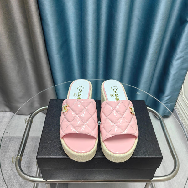 CC 25 Platform Sandal 10cm Patent Calfskin