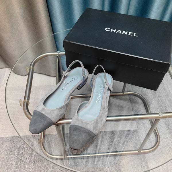 CC 25 Slingback Grey Suede