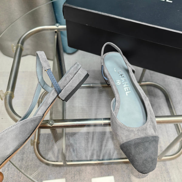 CC 25 Slingback Grey Suede