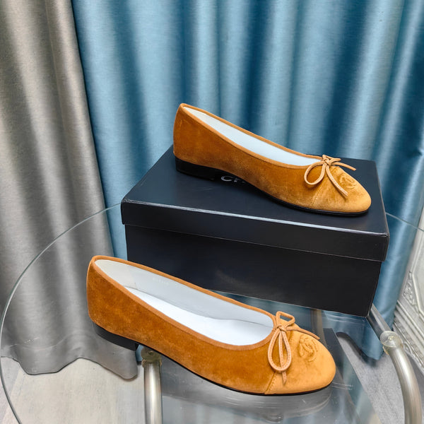 CC 25P Ballet Flat Brown Velvet