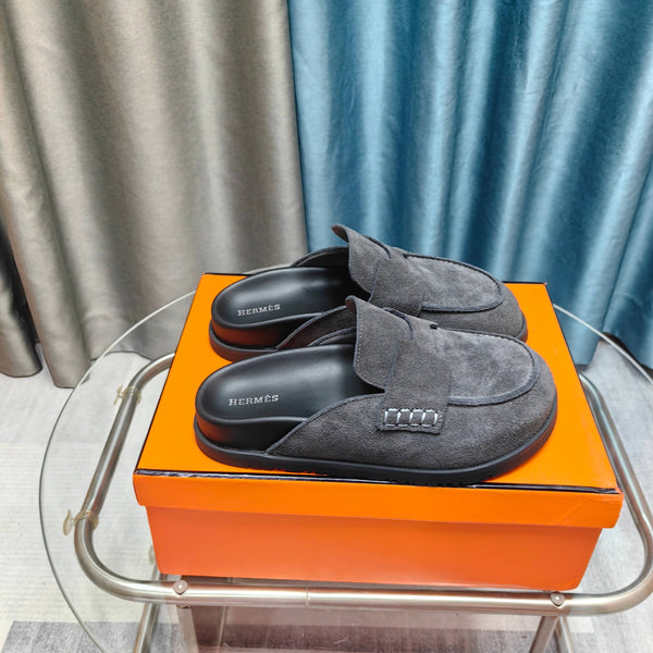 HM 25 Go Mule in pelle scamosciata grigio scuro 369350