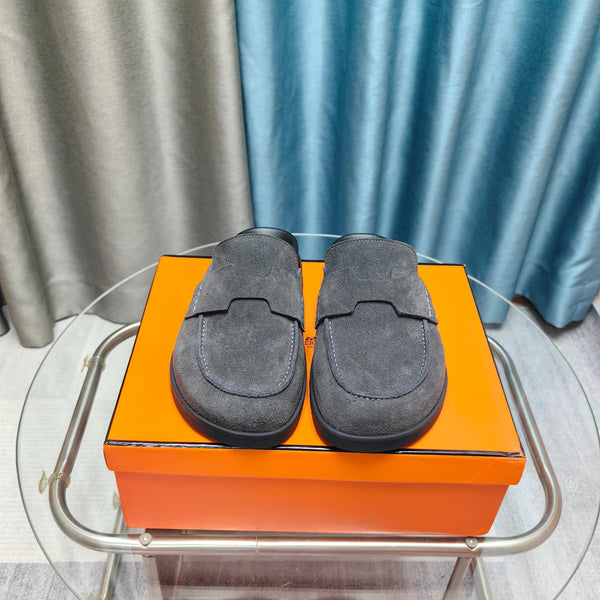 HM 25 Go Mule in pelle scamosciata grigio scuro 369350