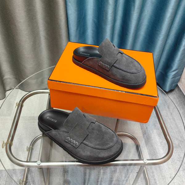 HM 25 Go Mule in pelle scamosciata grigio scuro 369350