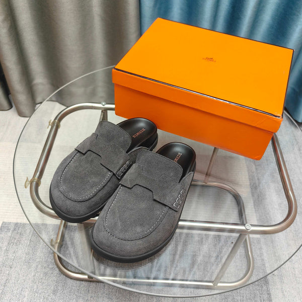 HM 25 Go Mule in pelle scamosciata grigio scuro 369350