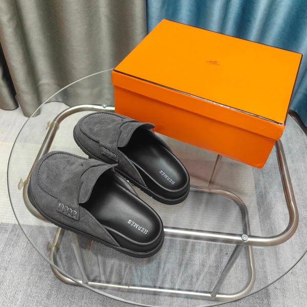 HM 25 Go Mule in pelle scamosciata grigio scuro 369350