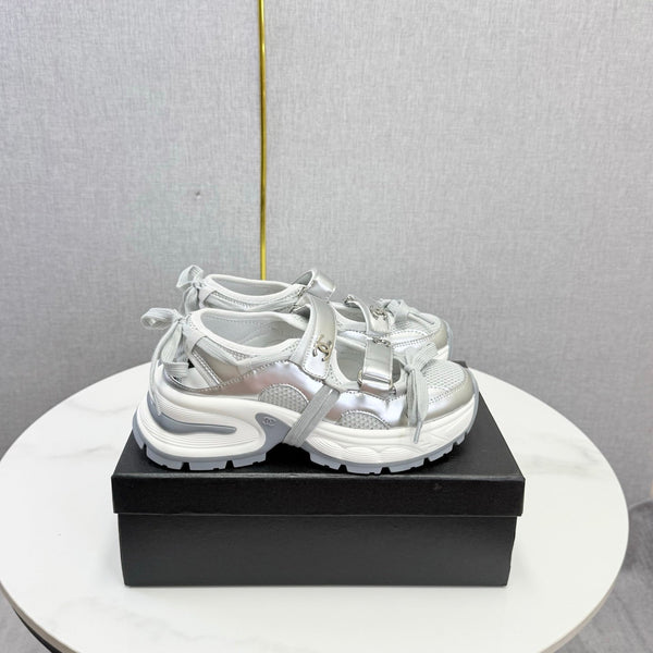 CC 26s Casual Sneakers White Sliver Leather Mesh 865830