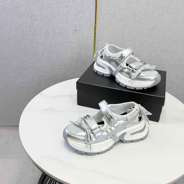 CC 26s Casual Sneakers White Sliver Leather Mesh 865830