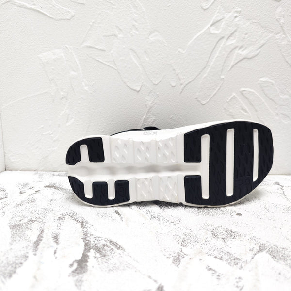 SNEAKER CLOUDTILT 2.0 GRIGIO CHIARO IN PELLE DI VITELLO NERA E RETE TRASPIRANTE