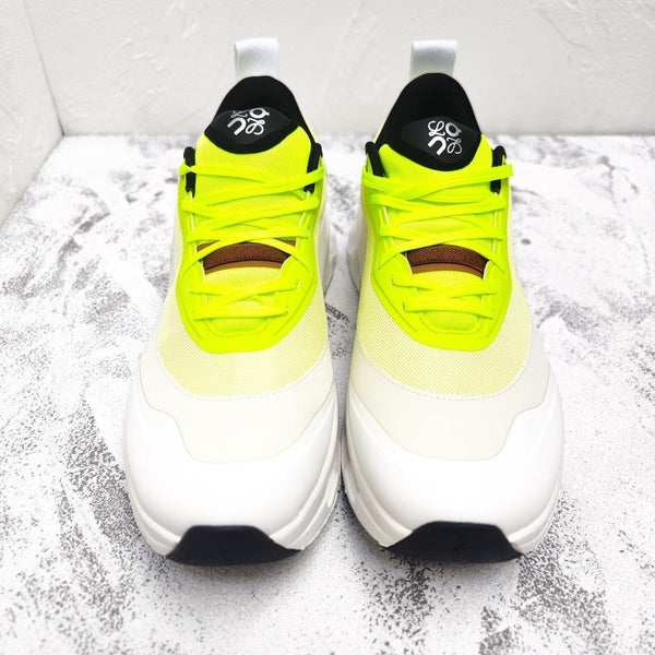 CLOUDTILT 2.0 SNEAKER NEON YELLOW MIX PALE GRAY CALFSKIN AND BREATHABLE MESH