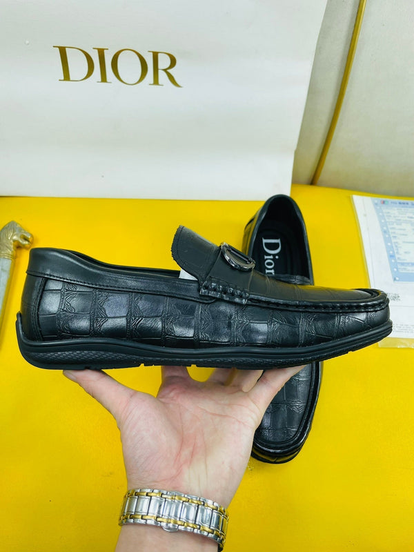 CD SYMBOL GRANVILLE LOAFER BLACK EMBOSSED CALFSKIN