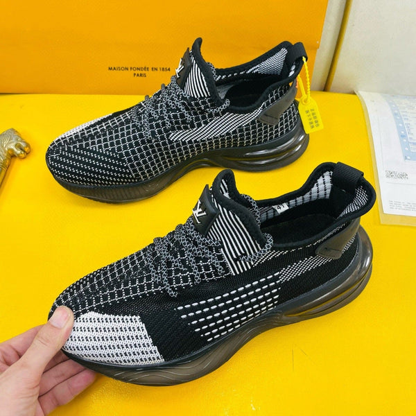 SNEAKER LV IN TESSUTO MESH TRASPIRANTE NERO