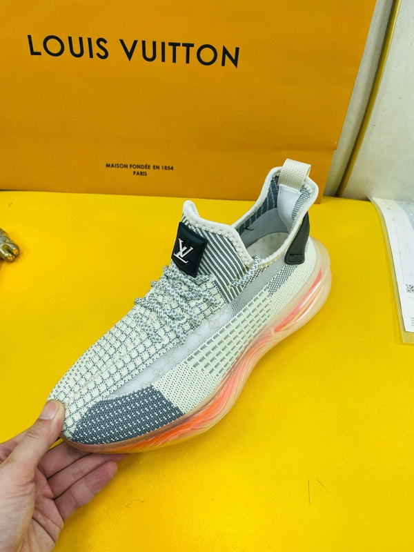 SNEAKER LV IN TESSUTO MESH TRASPIRANTE GRIGIO CENERE