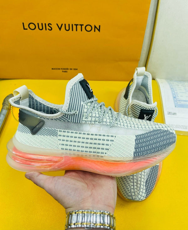 SNEAKER LV IN TESSUTO MESH TRASPIRANTE GRIGIO CENERE
