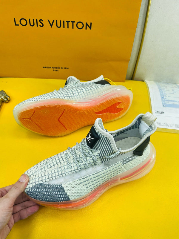 SNEAKER LV IN TESSUTO MESH TRASPIRANTE GRIGIO CENERE