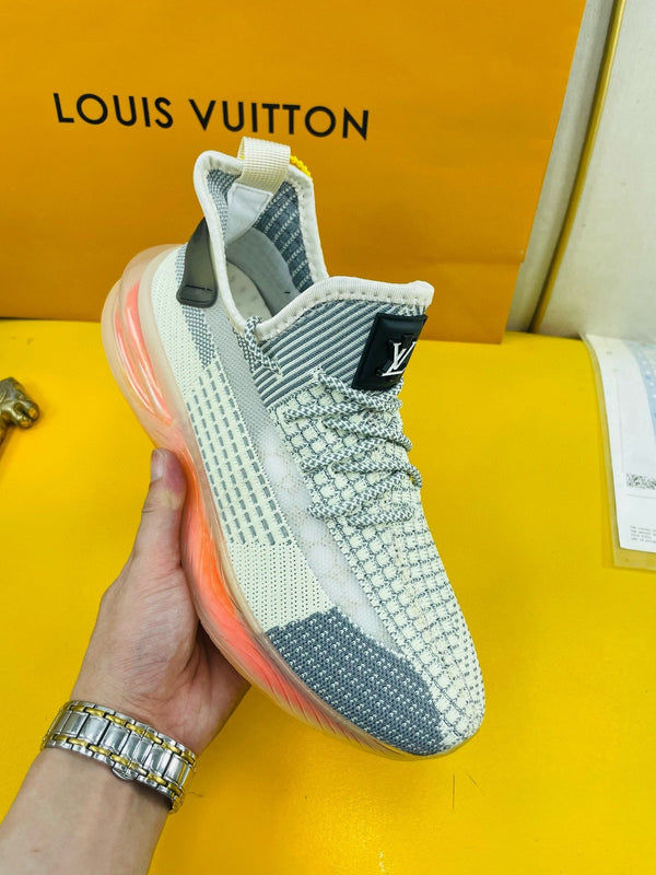 SNEAKER LV IN TESSUTO MESH TRASPIRANTE GRIGIO CENERE