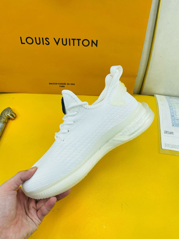 SNEAKER LV IN TESSUTO A RETE TRASPIRANTE BIANCO