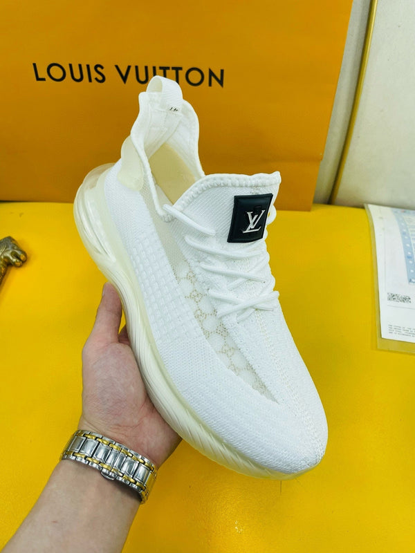 SNEAKER LV IN TESSUTO A RETE TRASPIRANTE BIANCO