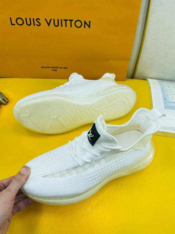 SNEAKER LV IN TESSUTO A RETE TRASPIRANTE BIANCO