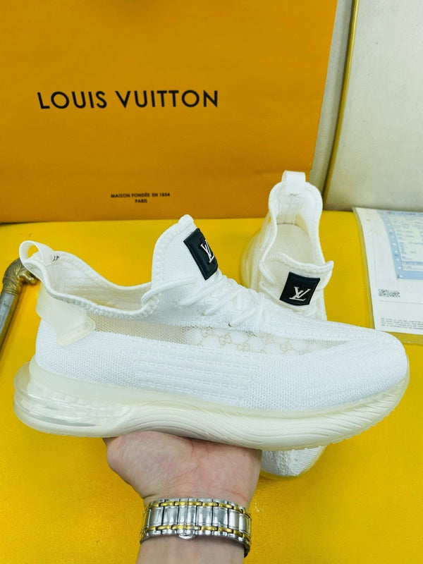 SNEAKER LV IN TESSUTO A RETE TRASPIRANTE BIANCO