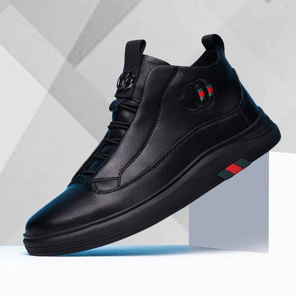 GG Men's Boot Sneaker Black Cowhide 522592