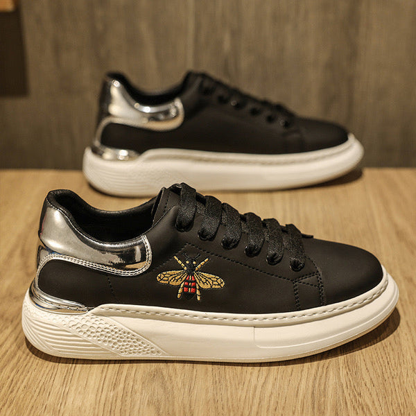 Sneaker da uomo GG in pelle di bufalo nera e bianca 522615