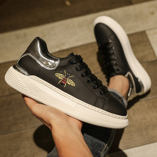 Sneaker da uomo GG in pelle di bufalo nera e bianca 522615