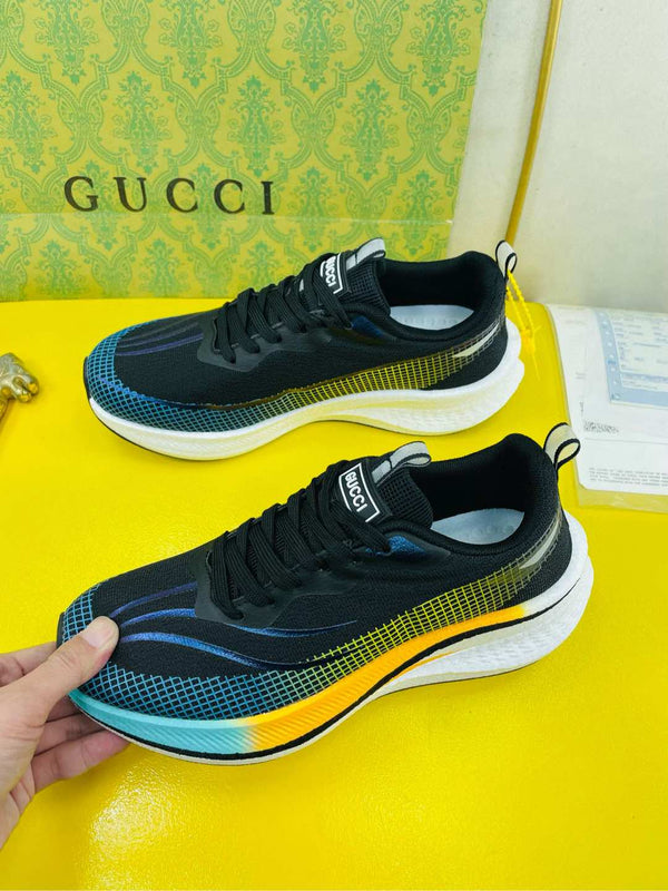 GG Men's Sneaker Black Blue Flywoven Fabric 532009